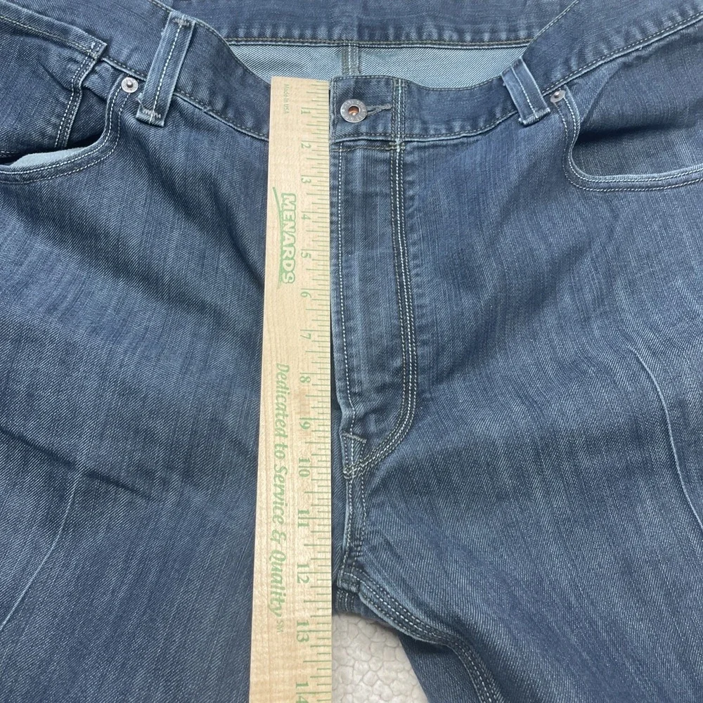 Levi Strauss Jeans Men 40x32 Blue Denim Flap Pocket Straight Leg Creased Pockets